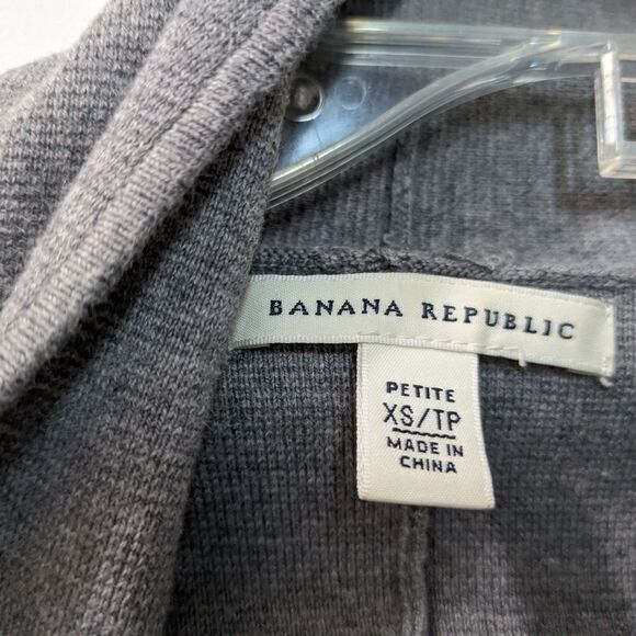 Banana Republic Gray Cardigan Sweater with Zip Pockets, Women's Petite XS / TP - Picture 8 of 13